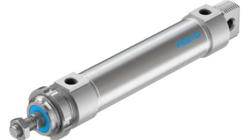 Festo Pneumatic Roundline Cylinder 40mm Bore, 125mm Stroke, DSNU-40-125-P-A Series, Double Acting