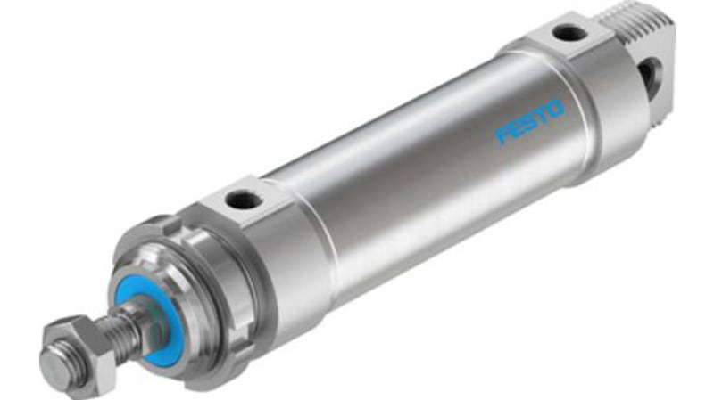 Festo Pneumatic Roundline Cylinder 50mm Bore, 100mm Stroke, DSNU-50-100-PPV-A Series, Double Acting