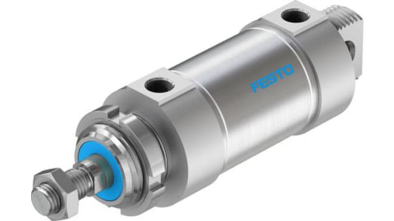 Festo Pneumatic Roundline Cylinder 63mm Bore, 40mm Stroke, DSNU-63-40-PPV-A Series, Double Acting