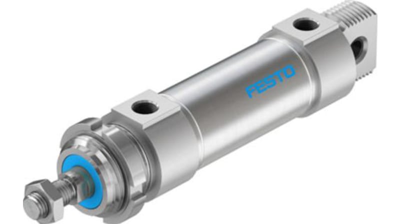 Festo Pneumatic Roundline Cylinder 40mm Bore, 50mm Stroke, DSNU-40-50-PPS-A Series, Double Acting