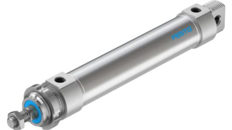 Festo Pneumatic Roundline Cylinder 40mm Bore, 160mm Stroke, DSNU-40-160-PPV-A Series, Double Acting