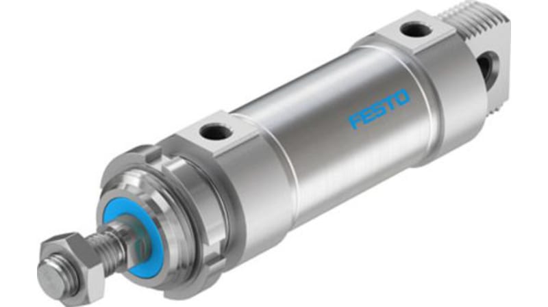Festo Pneumatic Roundline Cylinder 50mm Bore, 50mm Stroke, DSNU-50-50-PPS-A Series, Double Acting