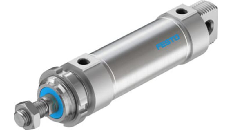 Festo Pneumatic Roundline Cylinder 50mm Bore, 80mm Stroke, DSNU-50-80-PPV-A Series, Double Acting