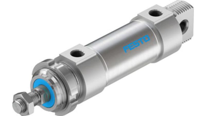 Festo Pneumatic Roundline Cylinder 40mm Bore, 40mm Stroke, DSNU-40-40-PPV-A Series, Double Acting