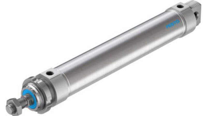 Festo Pneumatic Roundline Cylinder 50mm Bore, 250mm Stroke, DSNU-50-250-PPV-A Series, Double Acting