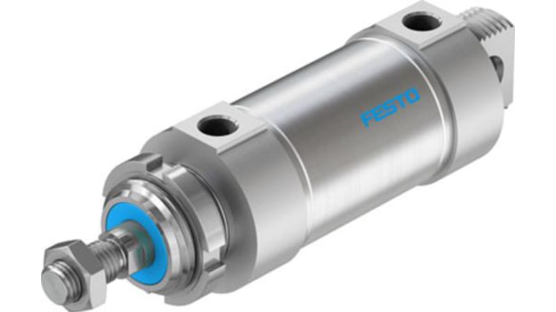 Festo Pneumatic Roundline Cylinder 63mm Bore, 50mm Stroke, DSNU-63-50-PPV-A Series, Double Acting