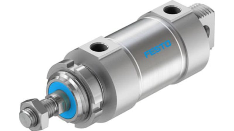 Festo Pneumatic Roundline Cylinder 63mm Bore, 25mm Stroke, DSNU-63-25-PPS-A Series, Double Acting