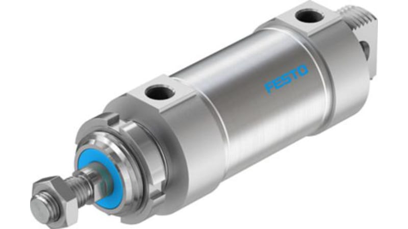 Festo Pneumatic Roundline Cylinder 63mm Bore, 50mm Stroke, DSNU-63-50-P-A Series, Double Acting