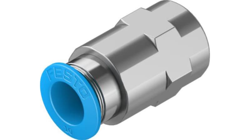 Festo Straight Threaded Adaptor to G 1/4 Female to Push In 10 mm