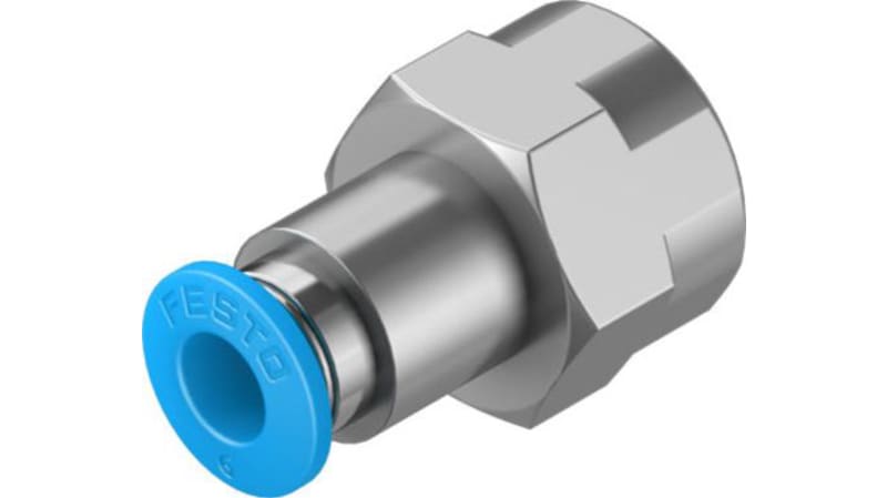 Festo Straight Threaded Adaptor to R 1/4 Female to Push In 6 mm