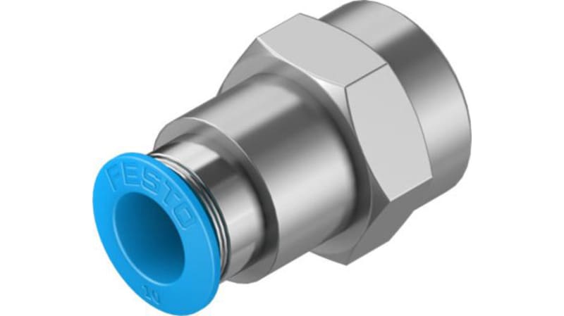 Festo Straight Threaded Adaptor to G 3/8 Female to Push In 10 mm