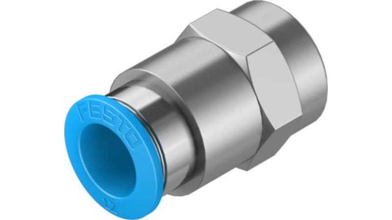 Festo Straight Threaded Adaptor to G 3/8 Female to Push In 12 mm