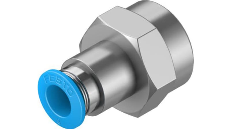 Festo Straight Threaded Adaptor to R 3/8 Male to Push In 8 mm