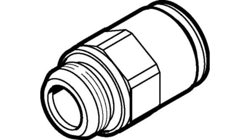 Festo Straight Threaded Adaptor to G 1/4 Male to Push In 10 mm