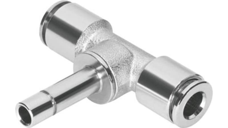 Festo Tee Tube-to-Tube Adaptor Push In 10 mm to Push In 10 mm, NPQM-T-Q10-S10-P10 Series