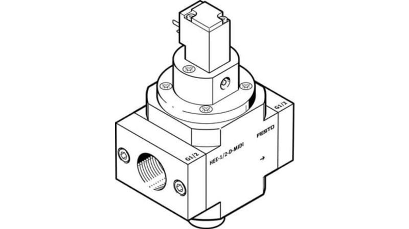 Festo 3/2 Closed, Monostable Pneumatic Manual Control Valve HEE-1/4-D-MINI-230 Series