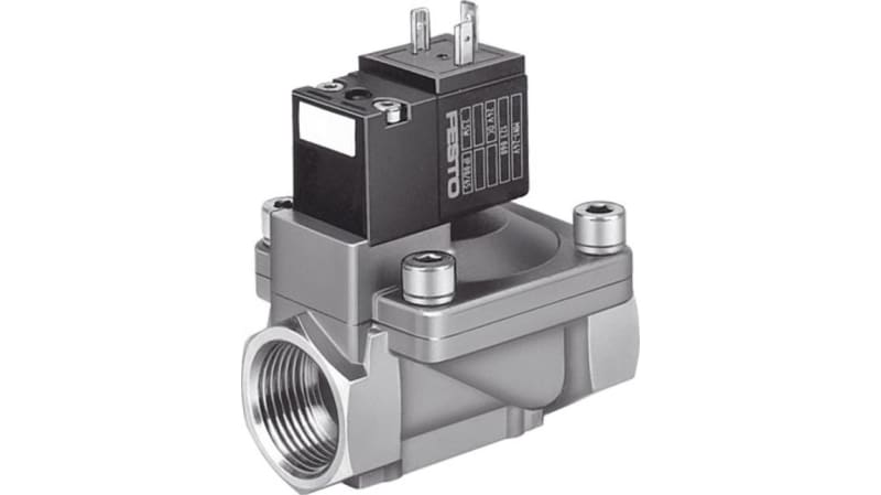 Festo Solenoid Valve MN1H-2-1/4-MS, 2 port , NC, 230/110/24 V, 1/4in