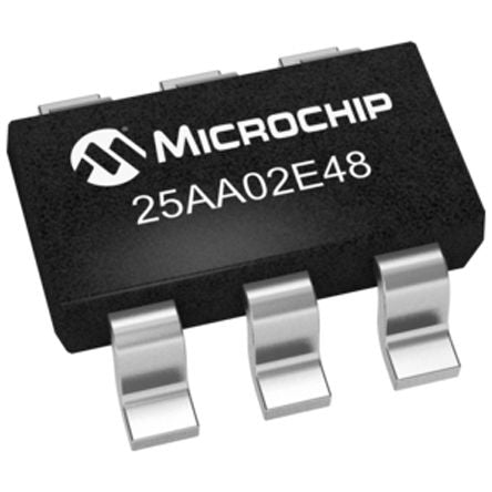 Microchip 25AA02E48T-I/OT 6678347