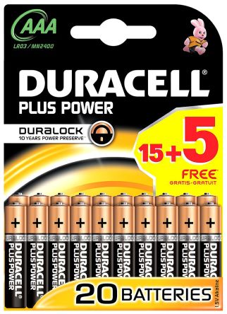 Duracell AAA15+5 +/PWR RS 8720529