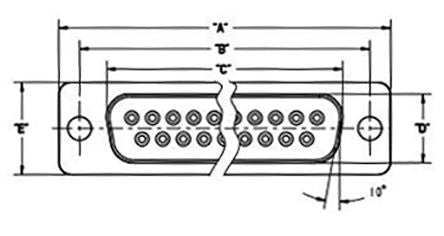 Cinch Connectors DAH-15S 8858951