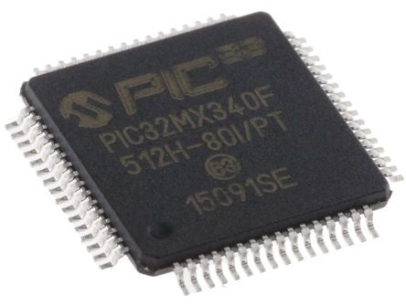Microchip PIC32MX340F512H-80I/PT 9123010