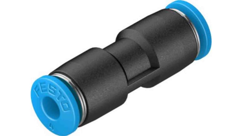 Festo Straight Tube-to-Tube Adaptor to Push In 4 mm to Push In 4 mm, QS Series