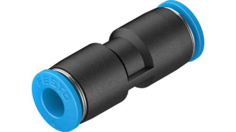 Festo Straight Tube-to-Tube Adaptor to Push In 6 mm to Push In 6 mm, QS Series