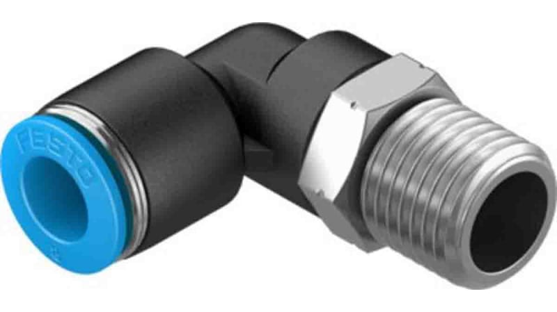 Festo Elbow Threaded Adaptor to R 1/4 Male to Push In 8 mm