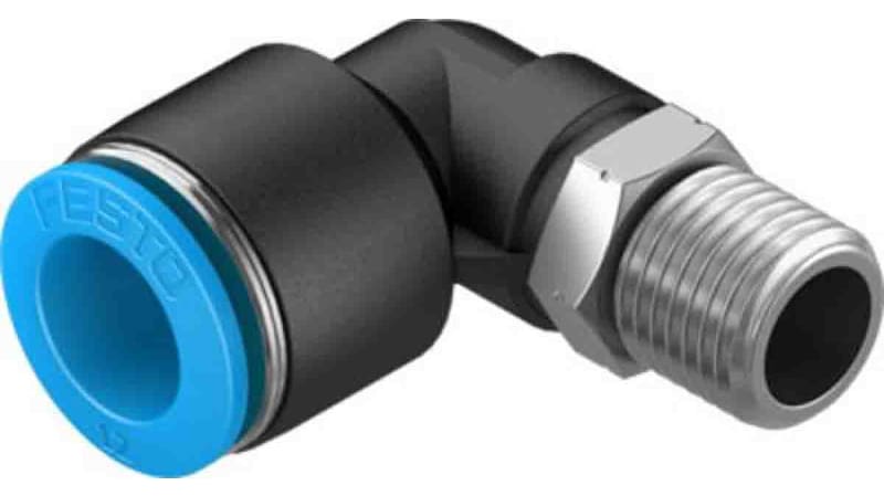 Festo Elbow Threaded Adaptor to R 1/4 Male to Push In 12 mm