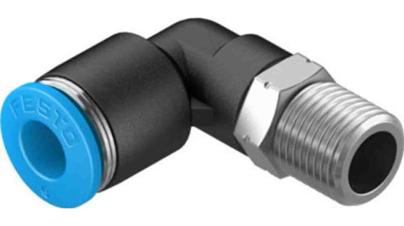 Festo Elbow Threaded Adaptor to R 1/8 Male to Push In 6 mm