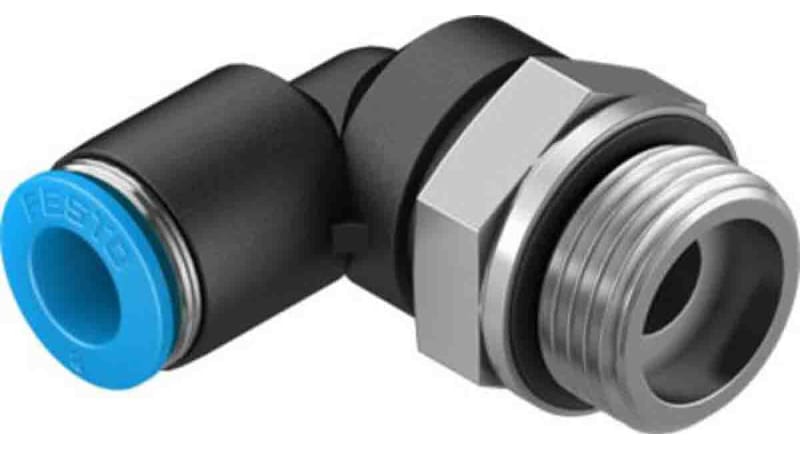 Festo Elbow Threaded Adaptor to G 3/8 Male to Push In 8 mm