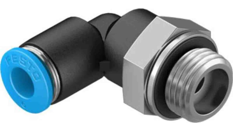 Festo Elbow Threaded Adaptor to G 1/4 Male to Push In 6 mm