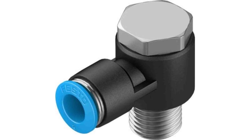 Festo Elbow Threaded Adaptor to R 1/4 Male to Push In 8 mm