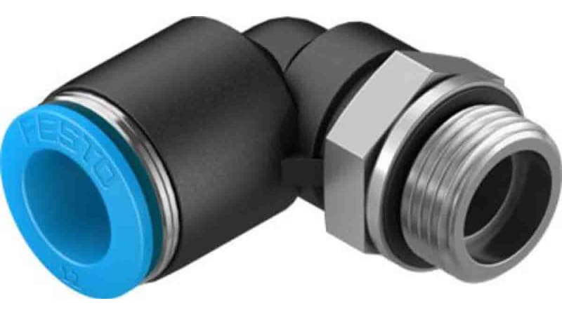 Festo Elbow Threaded Adaptor to G 3/8 Male to Push In 12 mm