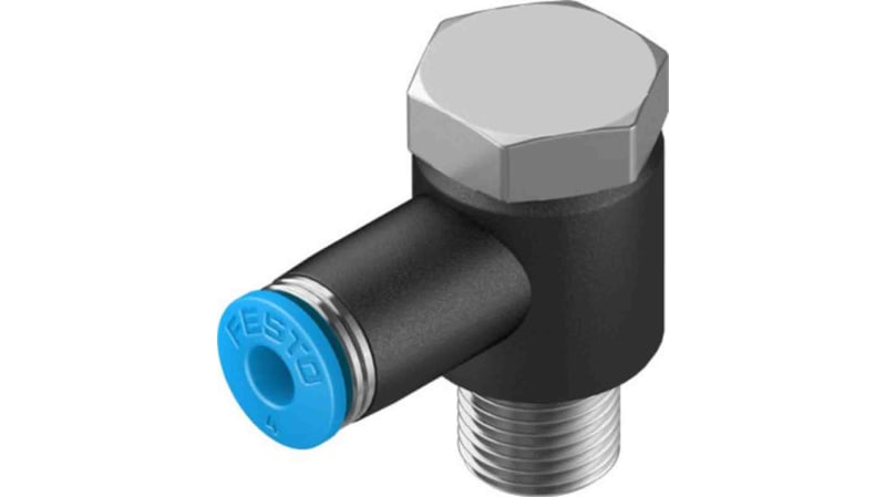 Festo Elbow Threaded Adaptor to R 1/4 Male to Push In 4 mm