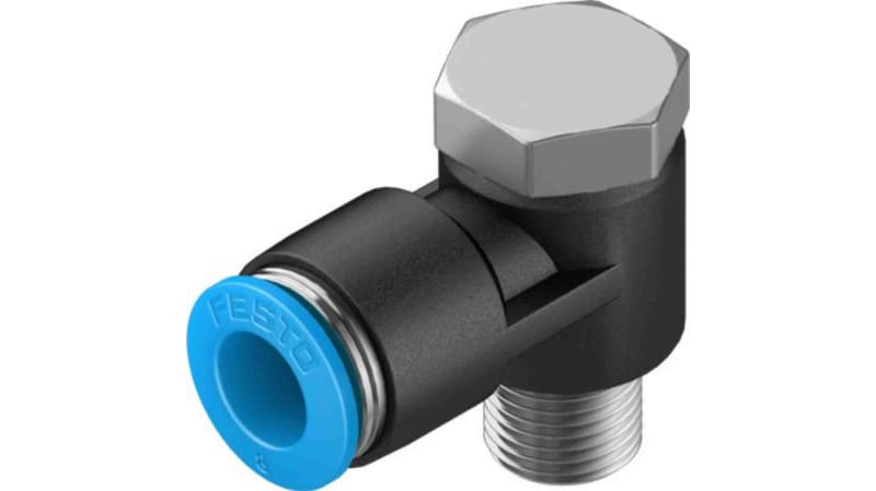 Festo Elbow Threaded Adaptor to R 1/8 Male to Push In 8 mm