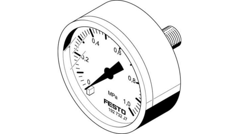 Festo Pneumatic Pressure Gauge 10bar, MA-40-1-G1/8-MPA