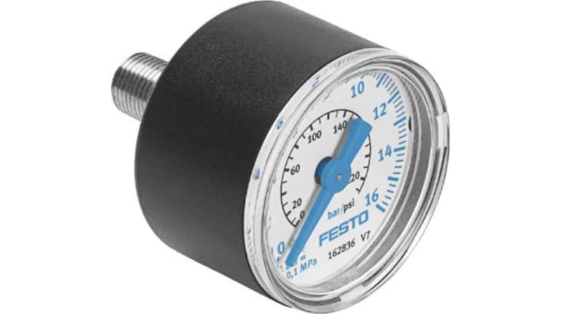 Festo Pneumatic Pressure Gauge 16bar, MA-40-16-1/8-EN-DPA