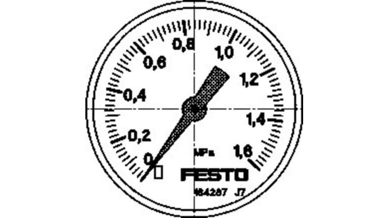 Festo Pneumatic Pressure Gauge 16bar, MA-40-1,6-G1/8-MPA