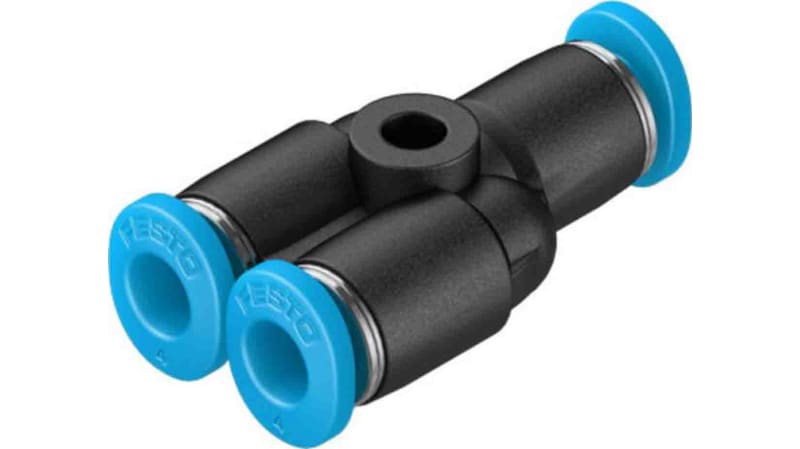 Festo Y Tube-to-Tube Adaptor to Push In 4 mm to Push In 4 mm to Push In 4 mm, QS Series